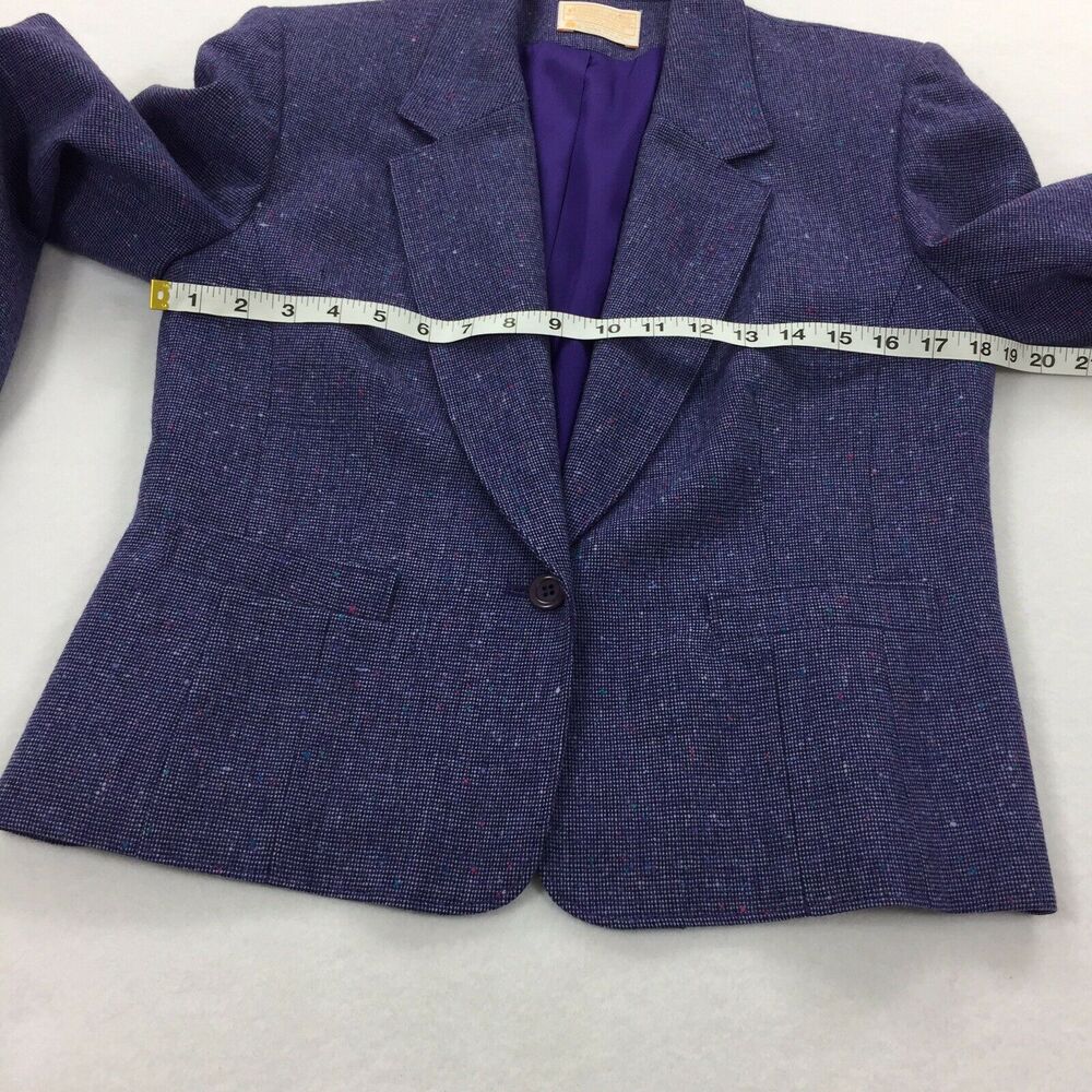 Pendleton 100% Virgin Wool One Button Blazer Size… - image 7